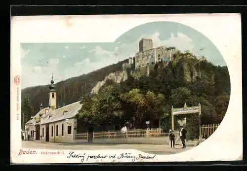 AK Baden bei Wien, Helenental, Gasthaus zur Flucht nach Egypten