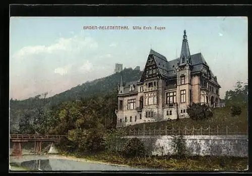 AK Baden-Helenenthal, Villa Erzherzog Eugen