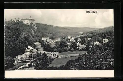 AK Rosenburg, Teilansicht mit Schloss