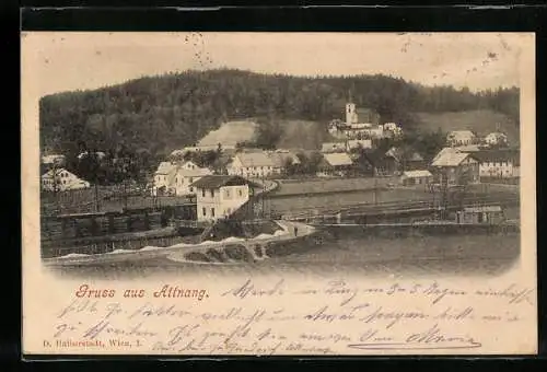 AK Attnang, Panorama mit Kirche