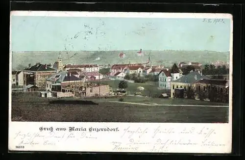 AK Maria Enzersdorf, Teilansicht mit Kirche