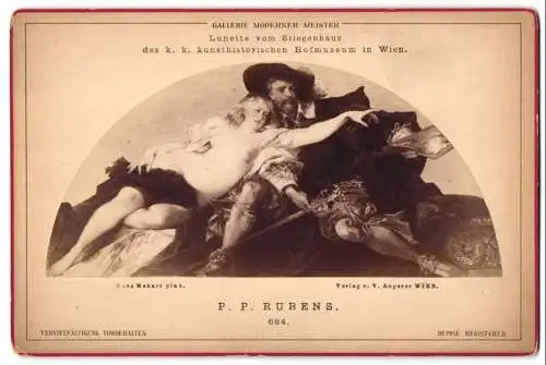 Fotografie V. Angerer, Wien, Portrait P. P. Rubens, nach Hans Makart, Lunette vom Stiegenhaus