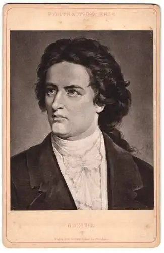Fotografie Gustav lohse, Dresden, Schriftsteller Goethe in jungen Jahren