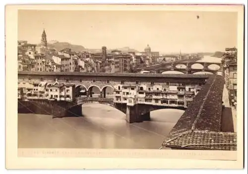 Fotografie unbekannter Fotograf, Ansicht Firenze, Panorama dei Ponti