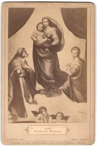 Fotografie Verlangsanstalt für Kunst und Wissenschaft, München, Gemälde: Sixtinische Madonna, nach Raphael