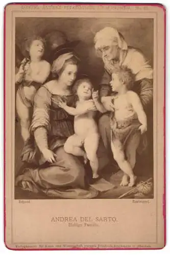 Fotografie Friedr. Bruckmann, München, Gemälde: Heilige Familie, nach Andea del Sarto