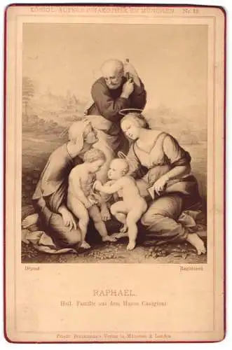 Fotografie Friedr. Bruckmann, München, Gemälde: Heil. Familie aus dem Hause Canigiani, nahc Raphael