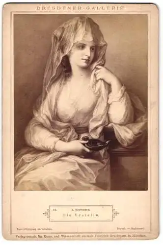 Fotografie Verlangsanstalt Kunst & Wissenschaft, Gemälde: Die Vestalin, nach A. Kauffamnn