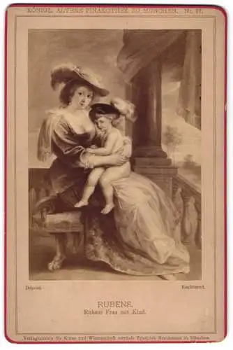 Fotografie Verlangsanstalt Kunst & Wissenschaft, Gemälde: Rubens Frau mit Kind, nach Rubens
