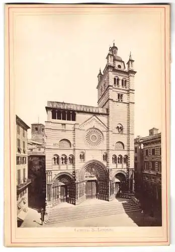 Fotografie unbekannter Fotograf, Ansicht Genova - Genua, Chiesa S. Lorenzo
