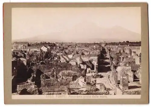 Fotografie Giacomo Brogi, Florence-Naples, Ansicht Pompei - Pompeji, Panorama preso dalle mura