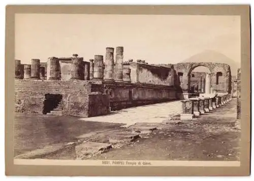 Fotografie Giacomo Brogi, Florence-Naples, Ansicht Pompei - Pompeji, Tempio di Giove
