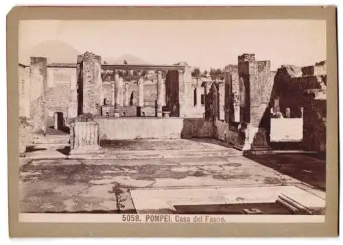 Fotografie Giacomo Brogi, Florence-Naples, Ansicht Pompei - Pompeji, Casa del Fauno