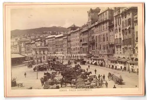 Fotografie unbekannter Fotograf, Ansicht Genova - Genua, Piazza Caricamento