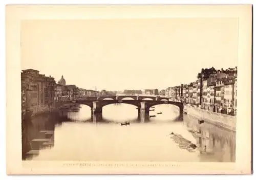 Fotografie unbekannter Fotograf, Ansicht Firenze - Florenz, Veduta dei Ponti S. Trinita Carraria E Di Ferro