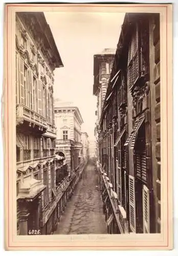 Fotografie unbekannter Fotograf, Ansicht Genova - Genua, Via Nuova