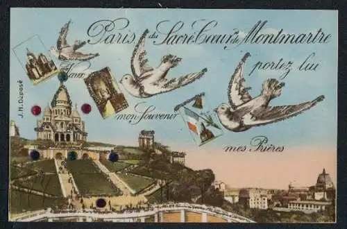 AK Paris, Sacré-Coeur de Montmartre
