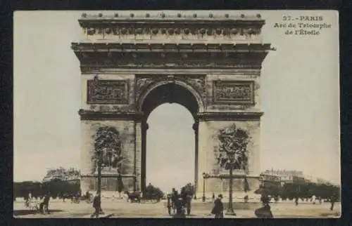AK Paris, L`Arc de Triomphe de l`Étoile, mit Glitzersteinen
