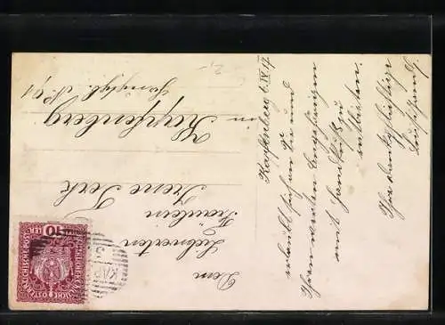 AK Zwei Osterhasen nebst ihren Eiern