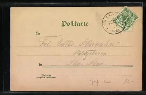 Künstler-AK Kleeblatt als Glücksgruss