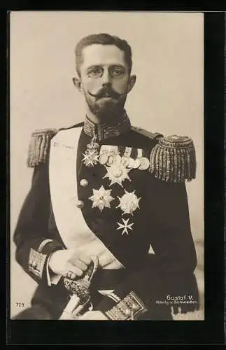 AK Gustav V., König von Schweden