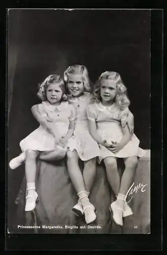 AK Prinsessorna Margaretha, Birgitta und Desiree als bezaubernde Mädchen