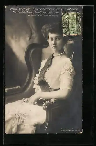 AK Marie-Adelheid, Grossherzogin von Luxemburg, anlässlich der Thronbesteigung
