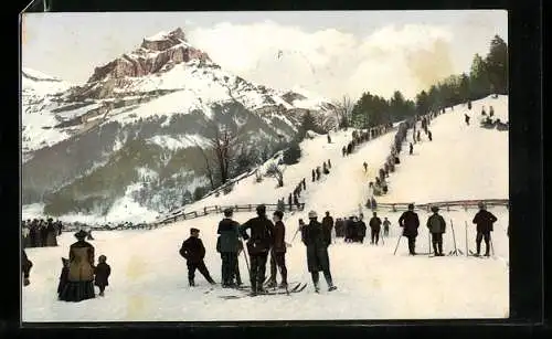 AK Ski-Rennen in den Bergen