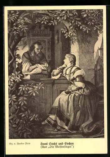 AK Hans Sachs und Evchen, Aus Die Meistersinger