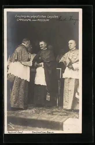 AK Empfang des päpstlichen Legaten Cardinal van Rossum