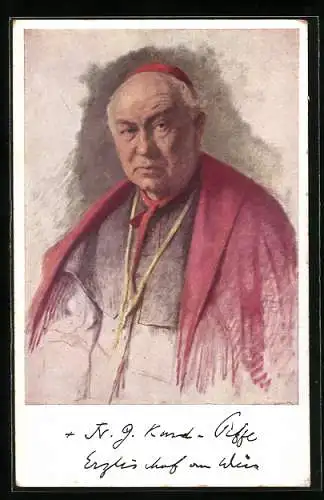 Künstler-AK Wien, Porträt Erzbischof Friedrich Gustav Piffl