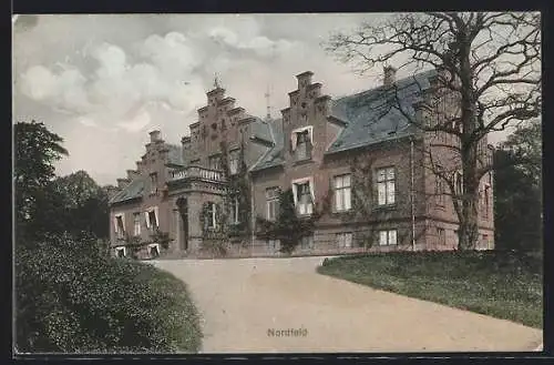 AK Nordfeld, Auffahrt zu einem Anwesen