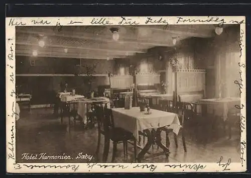 AK Soeby, Hotel Harmonien, Innenansicht