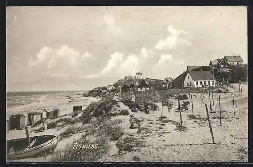 AK Tisvilde, Ortsansicht mit Strand und Dünen