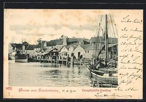 AK Sonderburg, Partie am Dampfschiffs-Pavillon