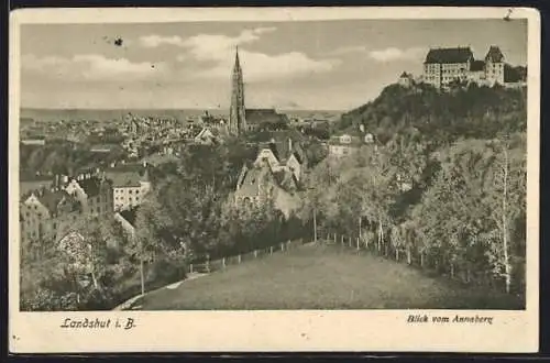 AK Landshut / STADT, Blick vom Annaberg