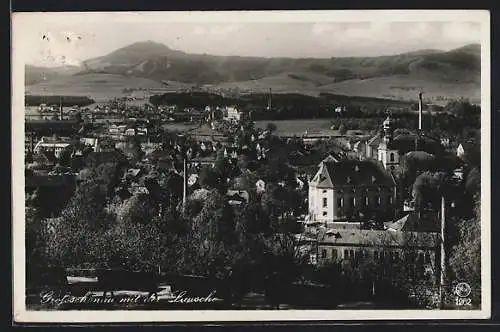 AK Grossschönau / Sa., Blick v. Hutberg n. d. Lausche