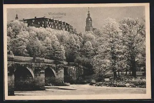 AK Wechselburg, Ortspartie im Rauhreif