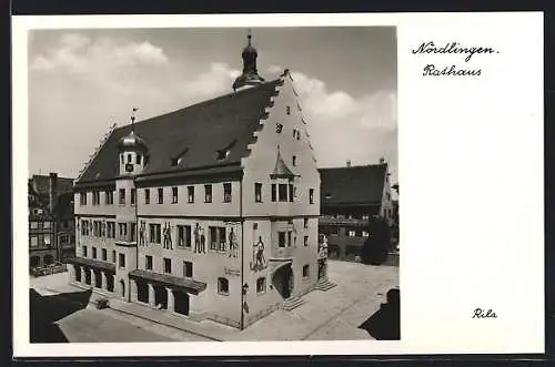 AK Nördlingen, Ansicht vom Rathaus