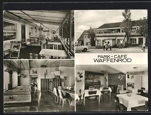 AK Waffenrod, Blick auf das Park-Cafe mit Innenansichten
