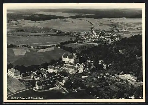 AK Dischingen, Ortsansicht mit Schloss Taxis