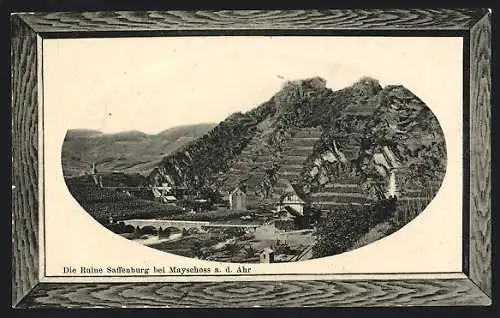 AK Mayschoss a. d. Ahr, Ruine Saffenburg mit Umgebung