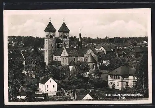 AK Klosterlausnitz /Thür., Ortspartie mit Kirche