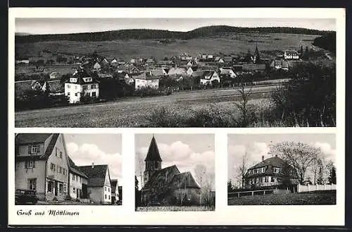 AK Möttlingen, Gemischtwaren Weber, Villa, Gesamtansicht