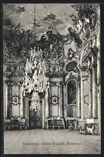 AK Bruchsal, Schloss Bruchsaal, Im Marmorsaal