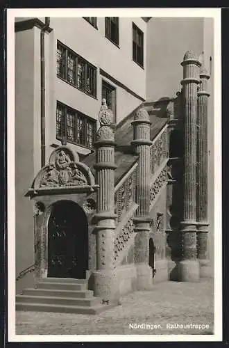 AK Nördlingen, Die Rathaustreppe