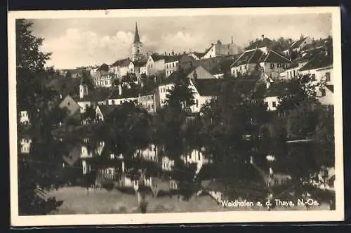 AK Waidhofen a. d. Thaya, Teilansicht vom Wasser aus