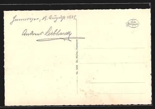 AK Hannover, Strasse, Strassenbahnen