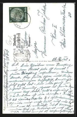 AK Karlsbad, Blick auf die Russische Kirche