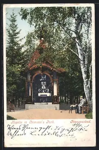 AK Franzensbad, Kapelle in Loimann's Park